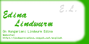 edina lindwurm business card
